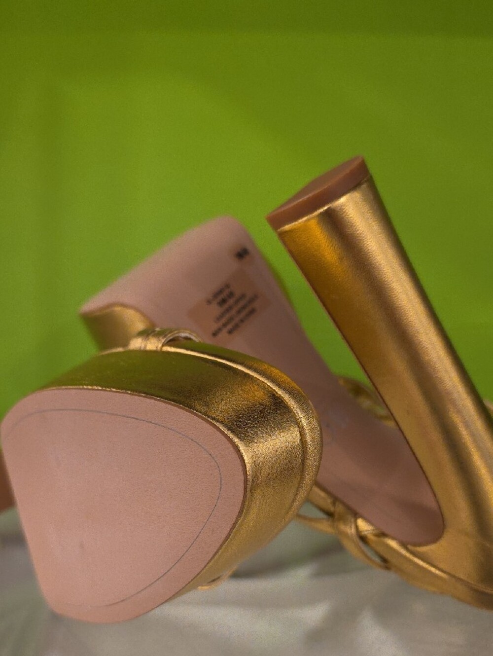 Jennifer Lopez Gold Metallic Platform Strappy sandals size 9 new without box - Picture 8 of 12